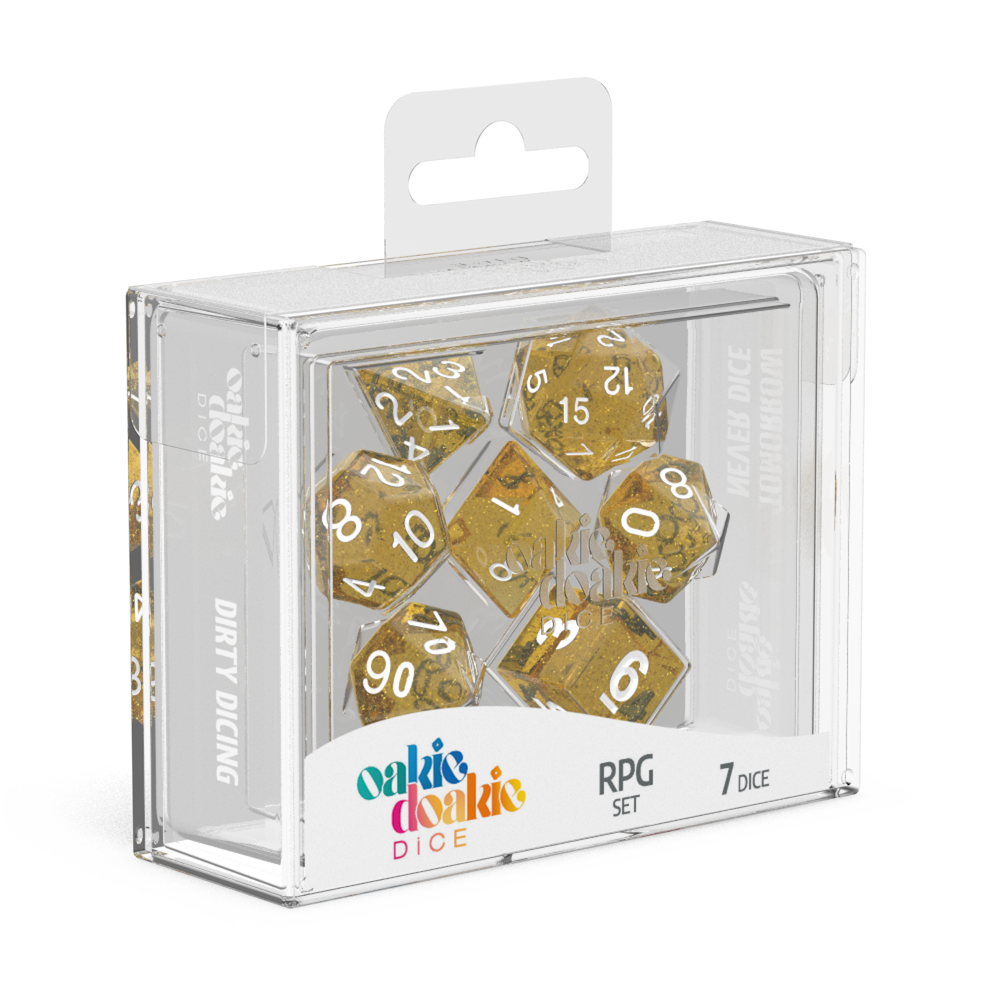 oakie doakie DICE RPG Set Speckled: Orange (7)