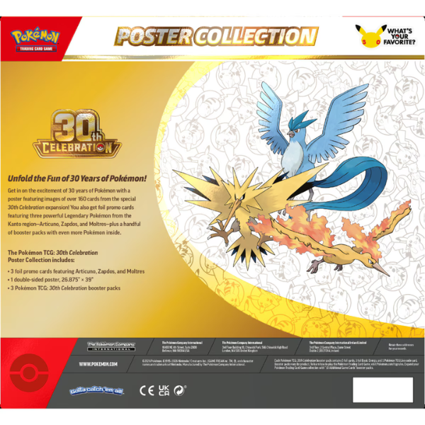 Preorder booking: Pokemon TCG 30th Celebration - Poster Collection - Not physical product