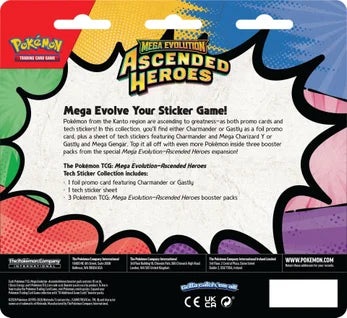 Preorder booking: Pokémon TCG: Mega Evolution–Ascended Heroes - Tech Sticker Collection - Not the physical product