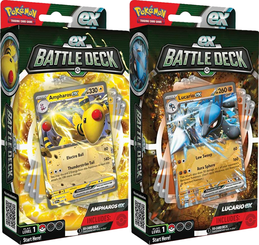 Pokémon: Ampharos ex or Lucario ex Battle Deck