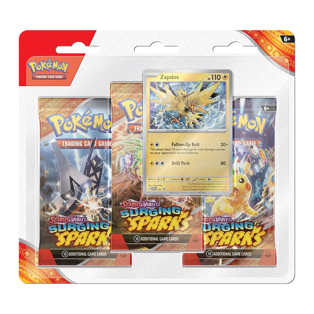 Pokémon: Scarlet & Violet 8: Surging Sparks -3-pack Blister