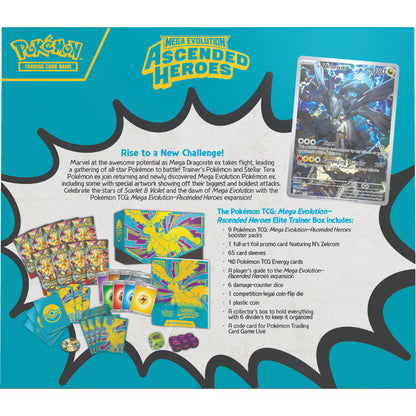 Preorder Booking: Pokémon TCG: Mega Evolution–Ascended Heroes Elite Trainer - Not physical product