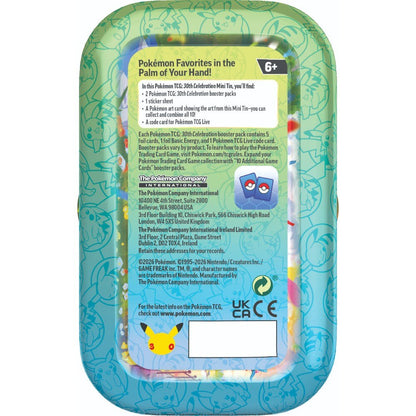 Preorder booking: Pokemon TCG 30th Celebration - Mini Tin - Not physical product