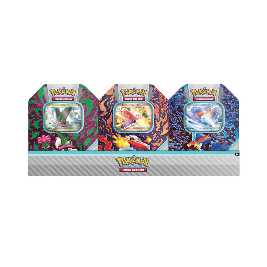 Pokémon Paldea Partners Ex Tin (full set of 3)