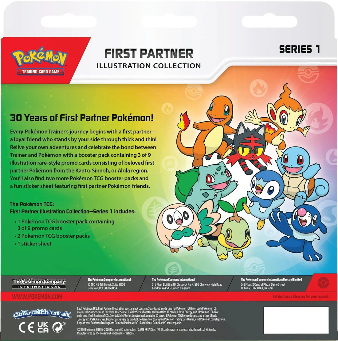 Preorder: Pokémon TCG: First Partner Illustration Collection - Series 1 (2026)