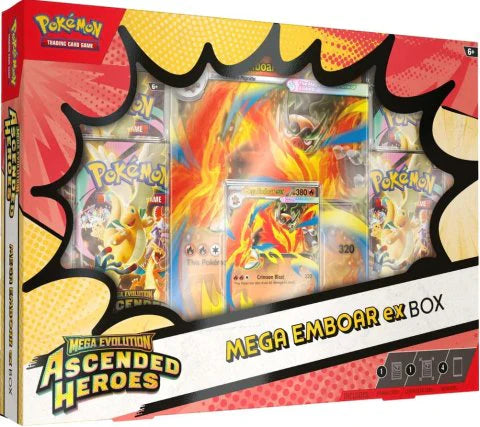Preorder: Pokémon TCG: Mega Evolution 3 variant combo – Ascended Heroes ex Box