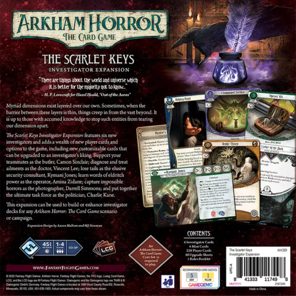 Arkham Horror LCG - The Scarlet Keys Investigator Expansion