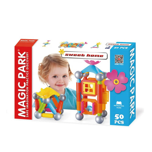 Magic Park Magnetic Blocks- 50 Pieces
