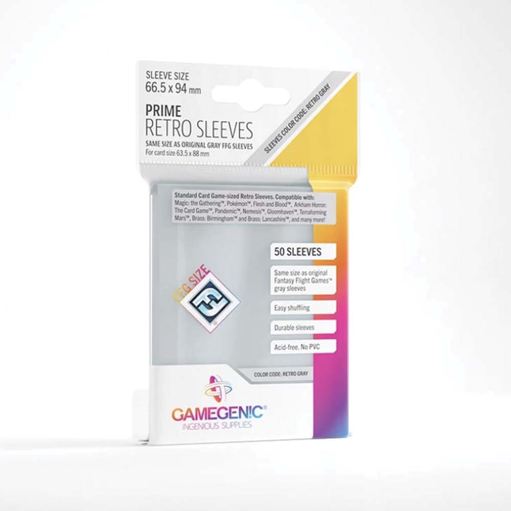 Gamegenic PRIME Retro Sleeves (Fantasy Flight Grey) – Maximus Games