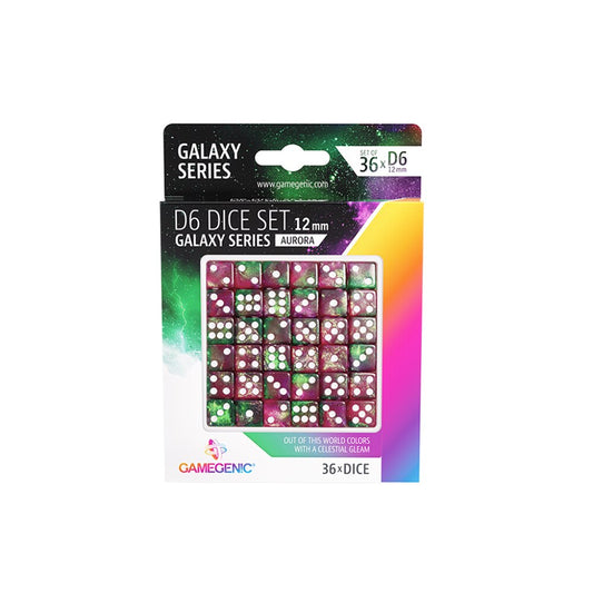 GameGenic - D6 Dice Set 12mm - Galaxy Series - Aurora (36)