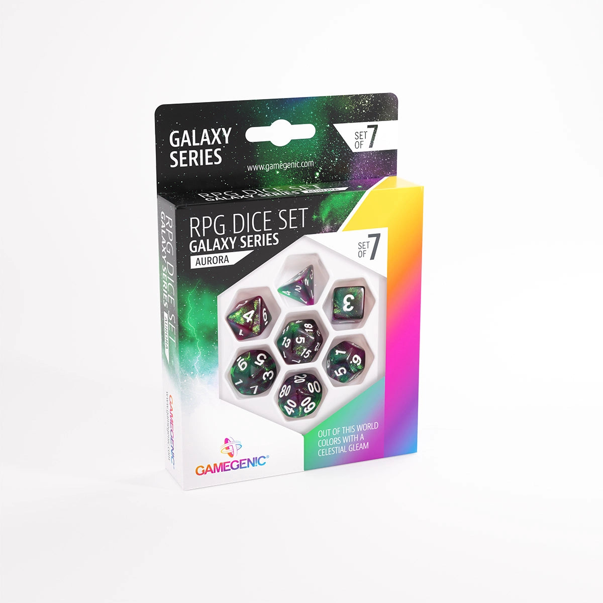 GameGenic - RPG Dice Set - Galaxy Series - Aurora