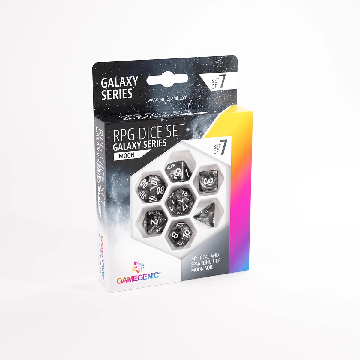 GameGenic - RPG Dice Set - Galaxy Series - Moon