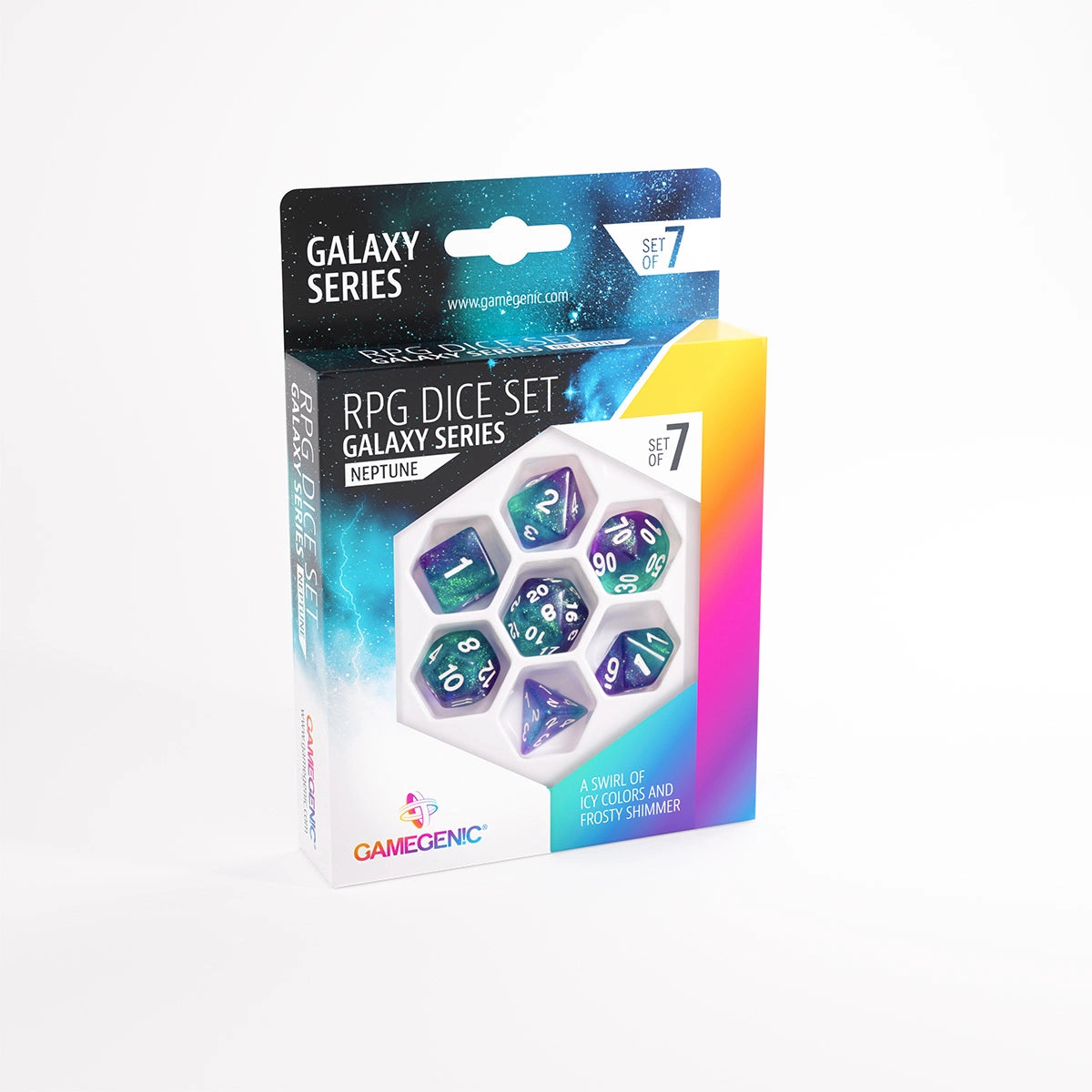 GameGenic - RPG Dice Set - Galaxy Series - Neptune