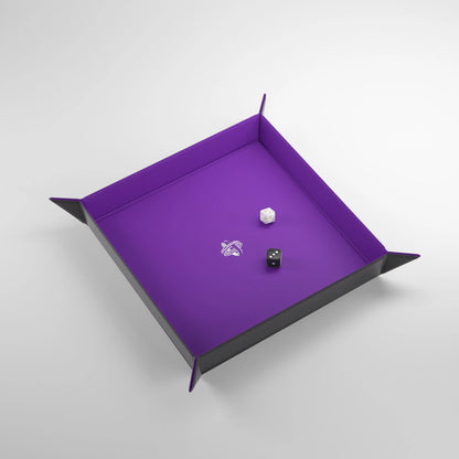 GameGenic - Magnetic Dice Tray Square (Black/Purple)