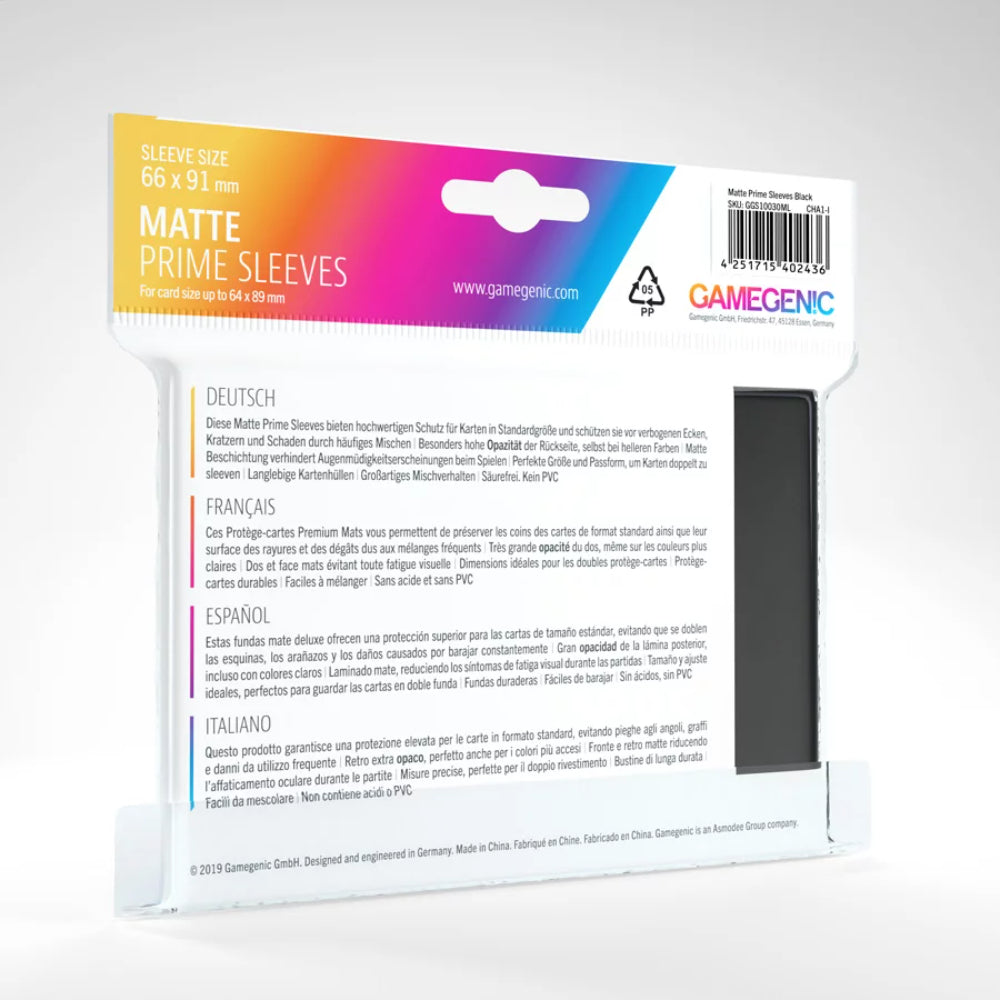 GameGenic - MATTE Prime Sleeves: Black (100)