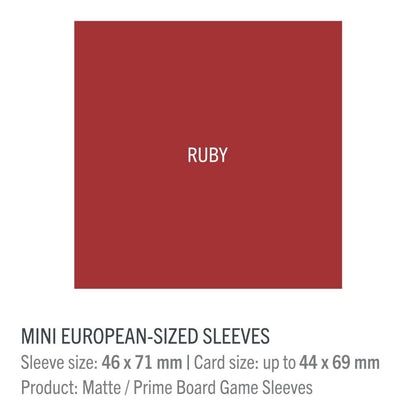 Gamegenic MATTE Sleeves: 46mm x 71mm (RUBY)