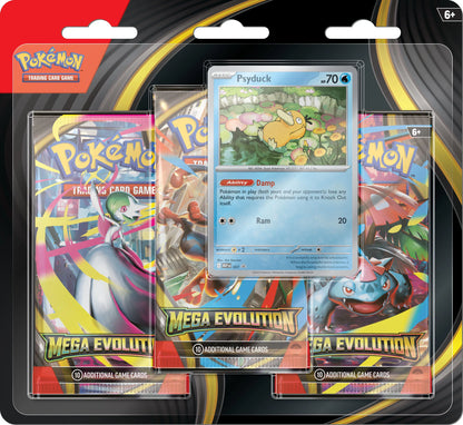 Pokémon: Mega Evolutions - 3-Pack Blister combo - psyduck and golduck promo