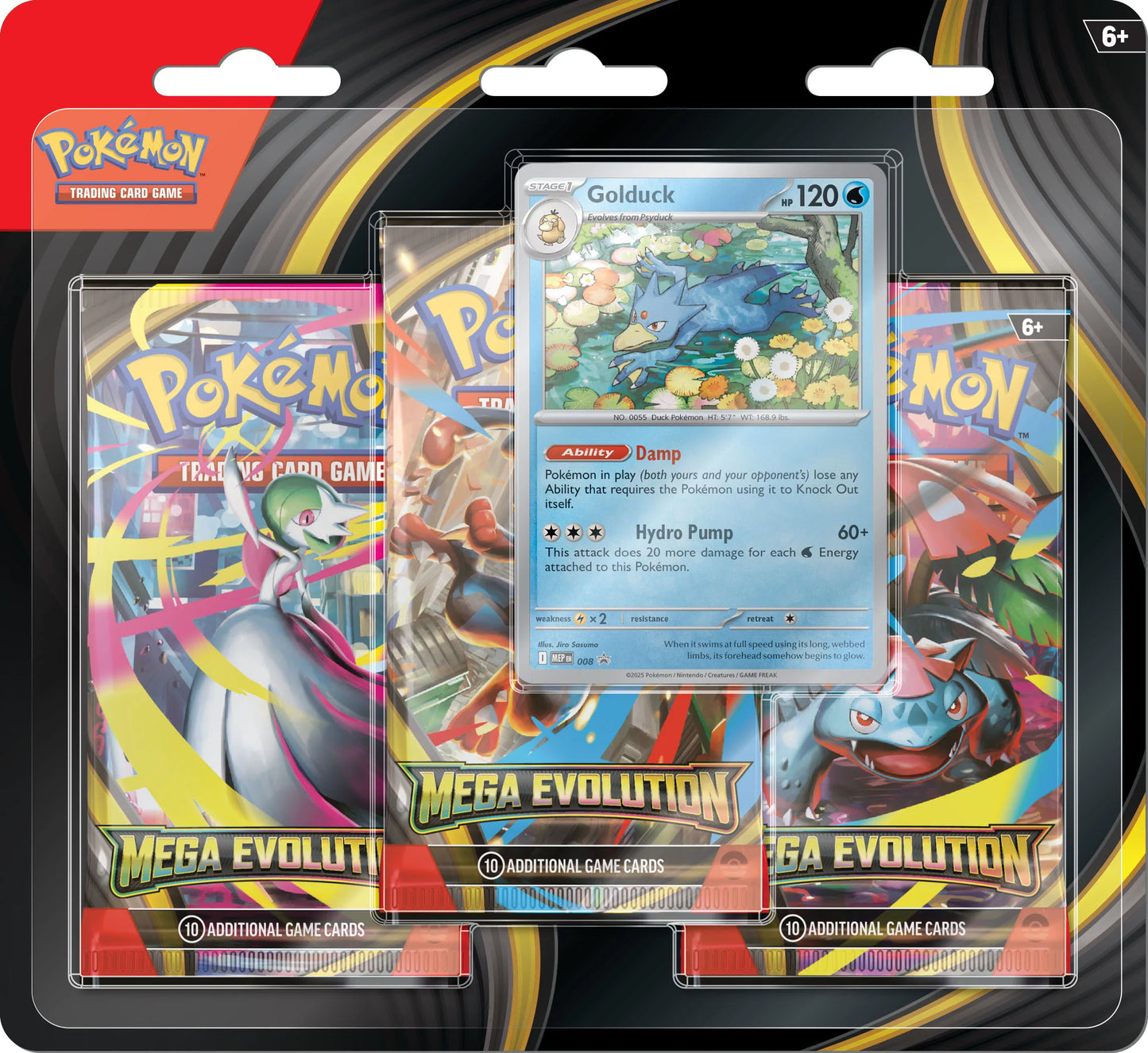Pokémon: Mega Evolutions - 3-Pack Blister combo - psyduck and golduck promo