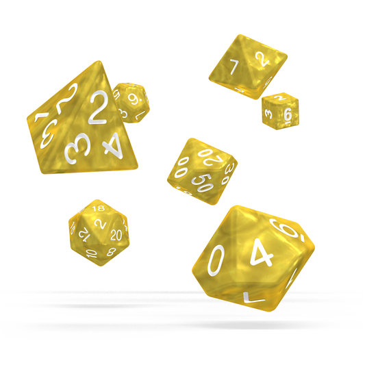 oakie doakie DICE RPG Set Marble: Yellow (7)