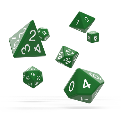 oakie doakie DICE RPG Set Solid: Green (7)