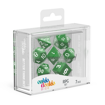 oakie doakie DICE RPG Set Solid: Green (7)