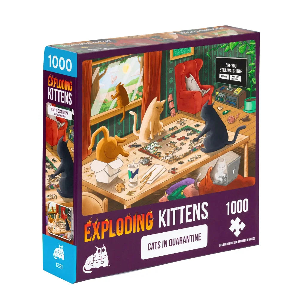 Exploding Kittens Puzzle - Cats In Quarantine (1000pc)