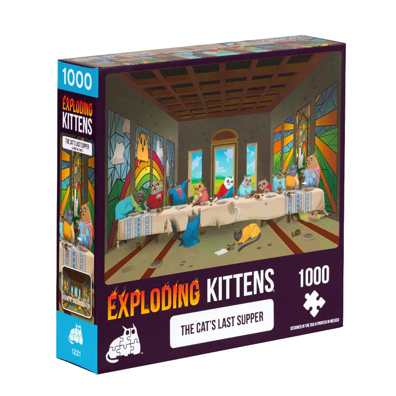 Exploding Kittens Puzzle - The Cat's Last Supper (1000pc)