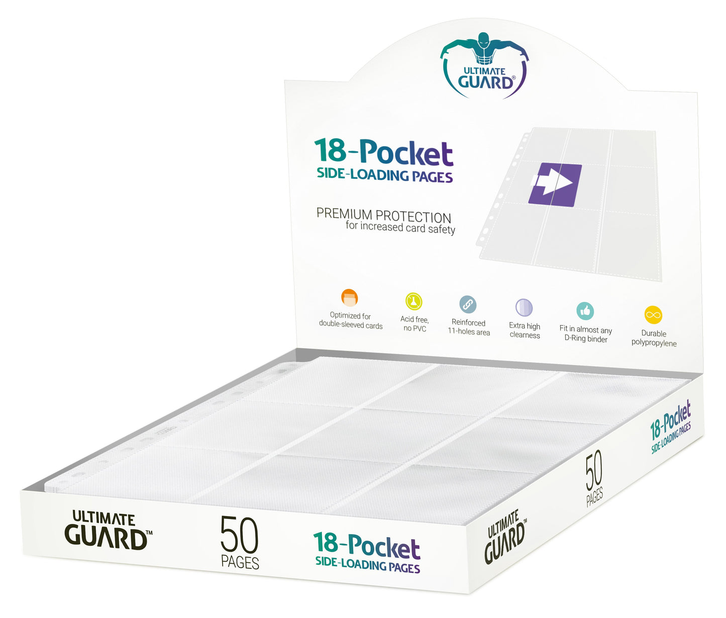 Ultimate Guard 18-Pocket PG Side-Loading White