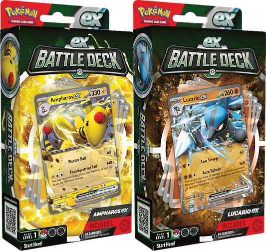 Pokémon: Ampharos ex or Lucario ex Battle Deck