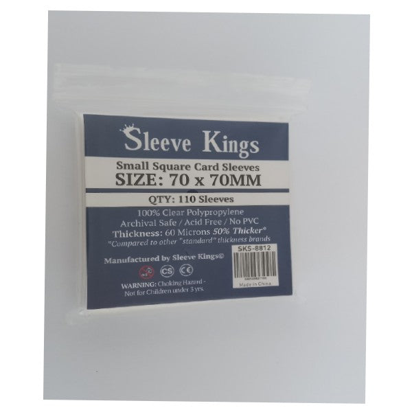 Sleeve Kings: Small Square Card Sleeves (70mm x 70mm)
